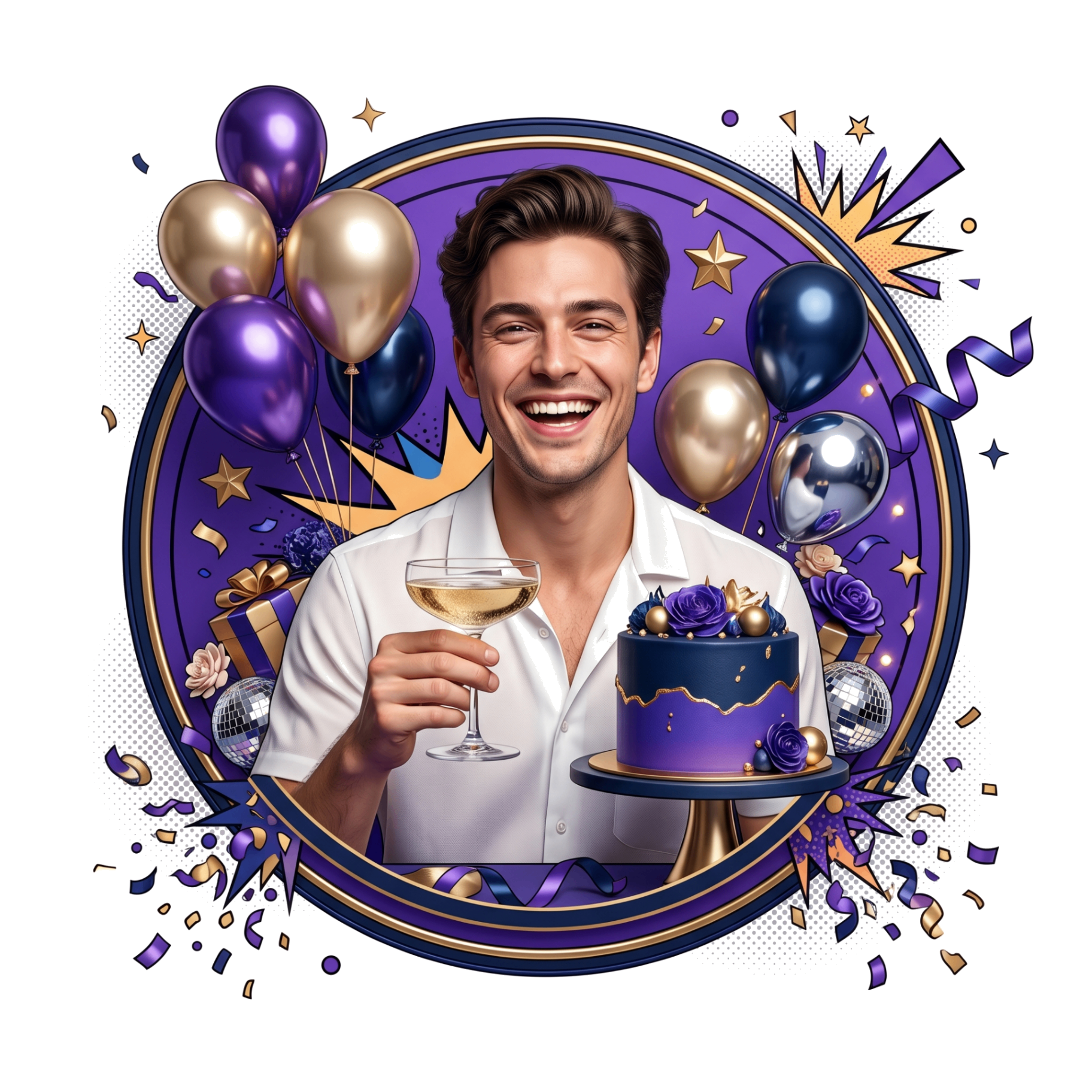 Adult Birthday celebration party kit